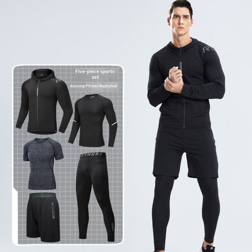 Men's 5-Piece Workout Clothes Set