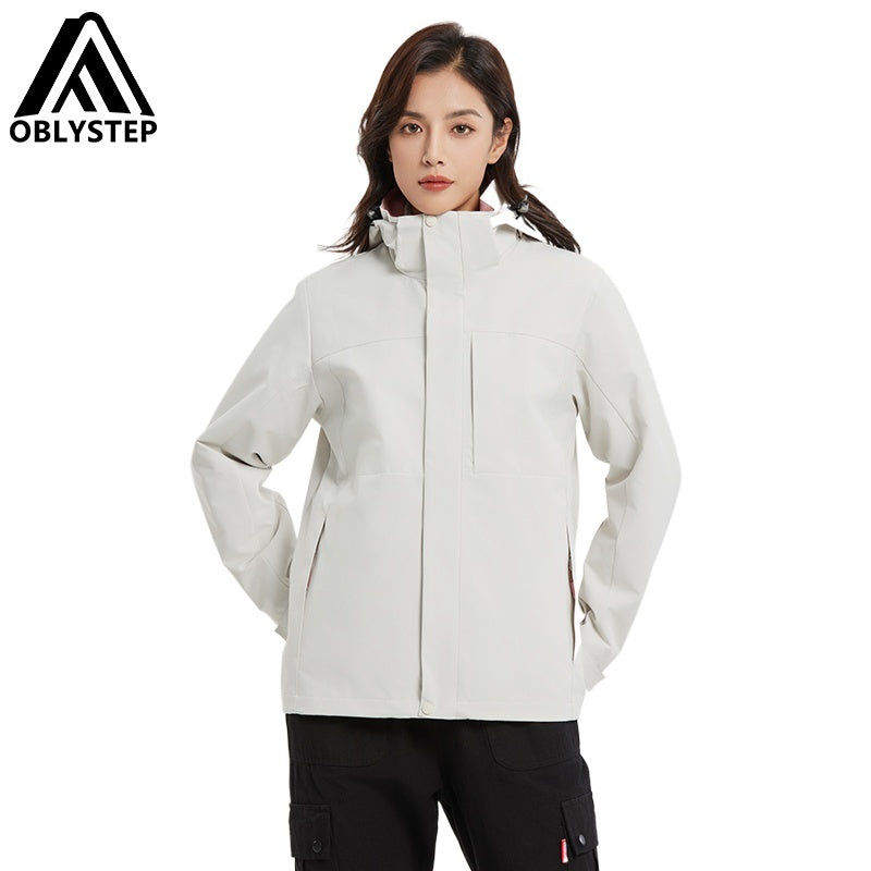 3-in-1 Waterproof Soft Shell Jacket with Detachable Fleece – Windproof & Warm
