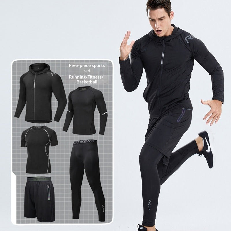 Men's 5-Piece Workout Clothes Set
