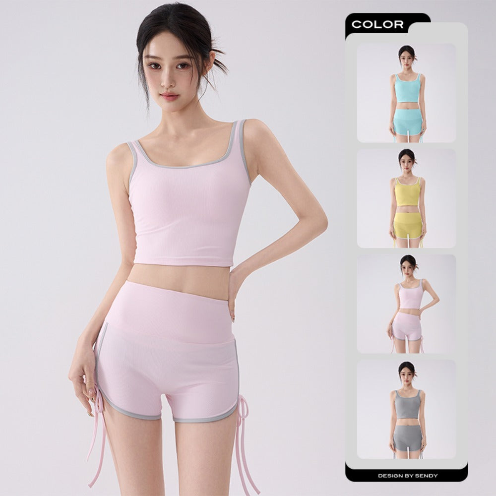 Women's Padded Backless Yoga Set