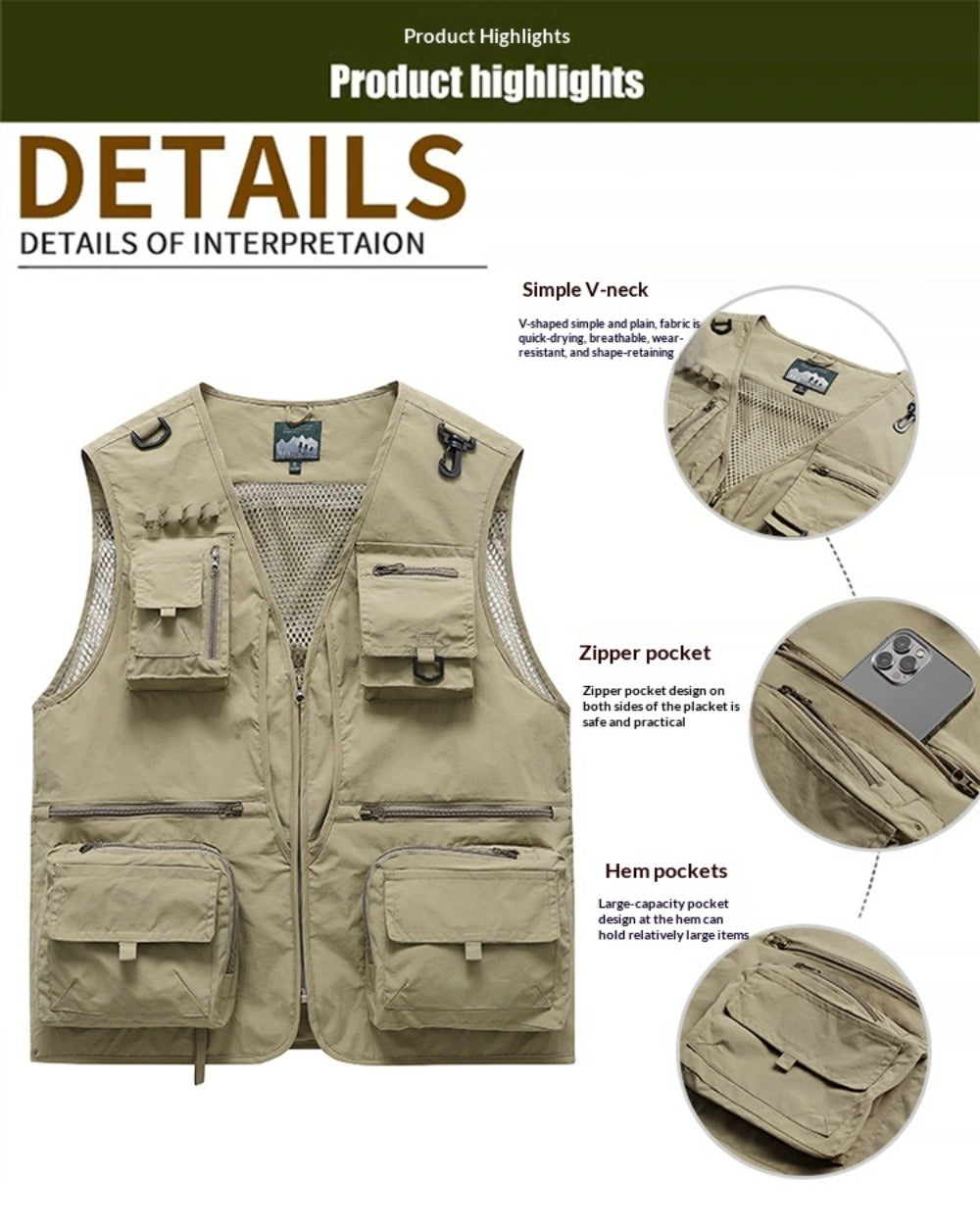 Men's Mesh Utility Vest