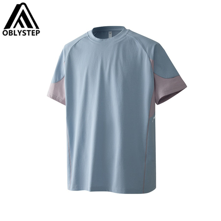 Unisex Mountain Splicing Quick-Dry Tee