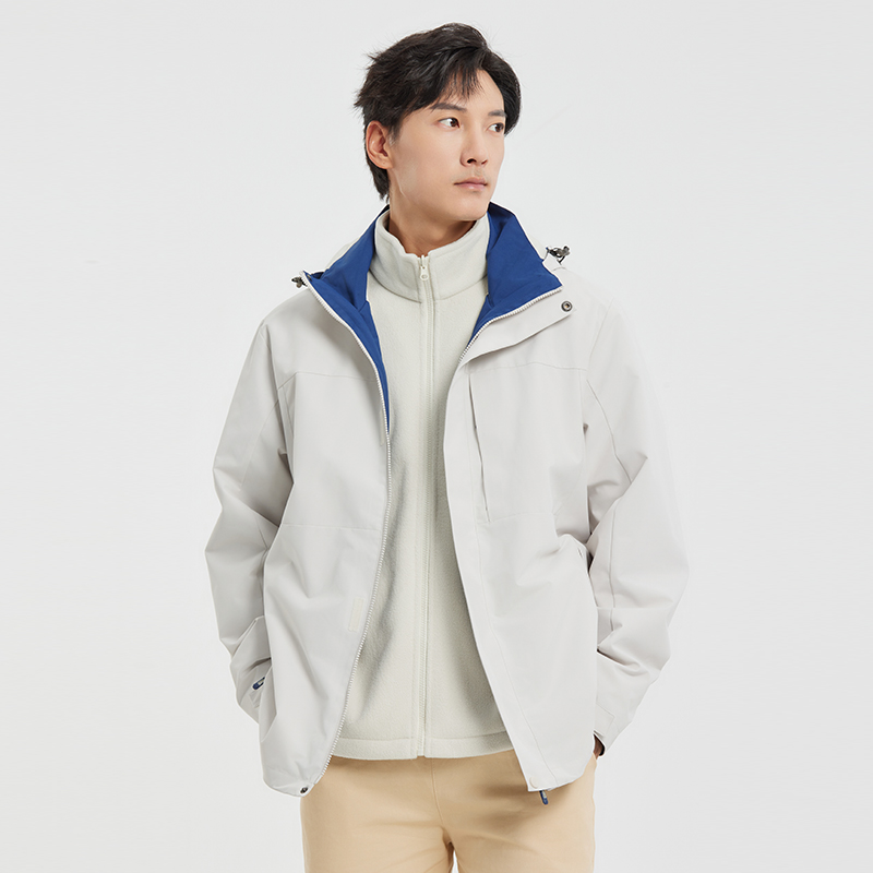 3-in-1 Waterproof Soft Shell Jacket with Detachable Fleece – Windproof & Warm