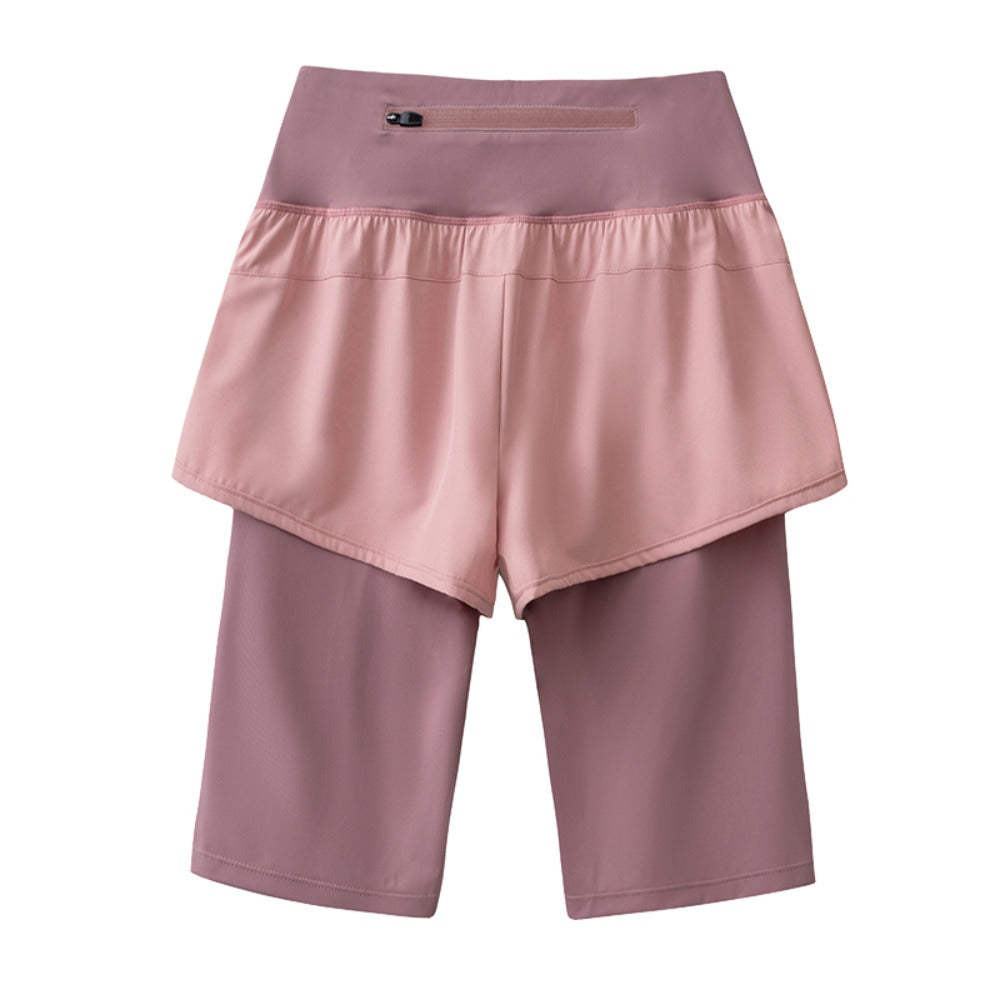 Women's Faux 2-in-1 Capri Pants