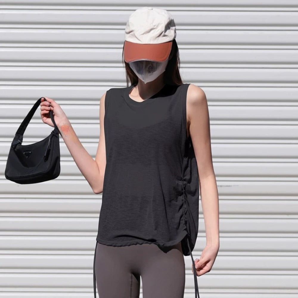Women's Drawstring Loose Tank