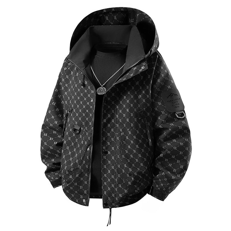 Couple Outdoor Cargo Jacket | Windproof & Waterproof Shell | Hiking & Cycling Coat