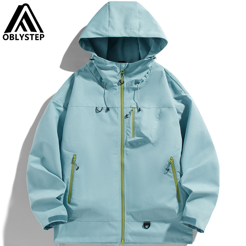 Couple's Windbreaker Jacket - Outdoor Mountain Hiking Coat, Trendy Casual & Unisex