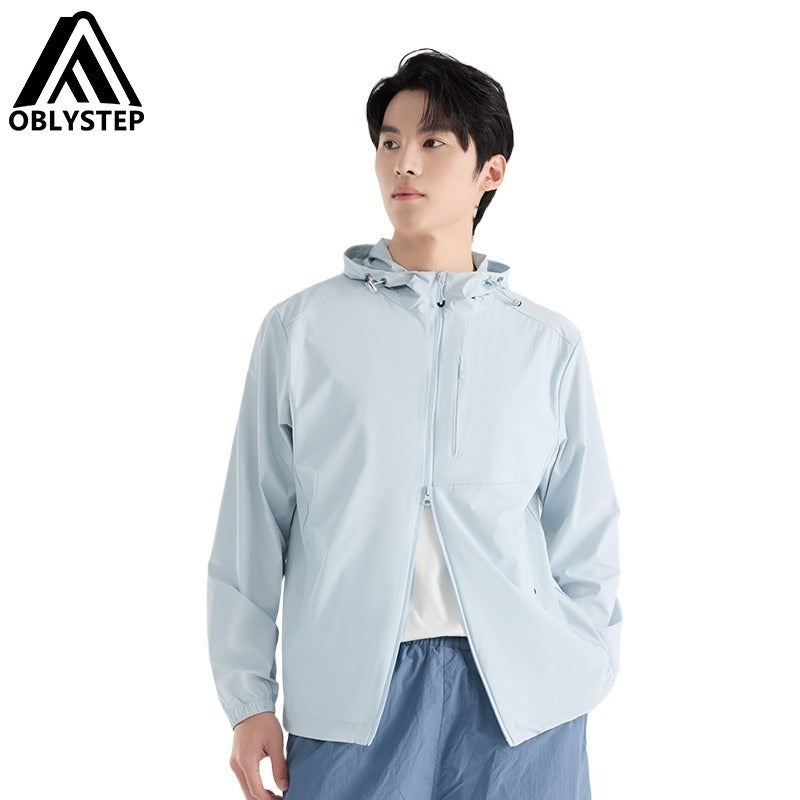 Sweat à capuche unisexe rafraîchissant en soie glacée | Protection solaire UPF50+ respirant et extensible | Veste de protection pour la pêche et la randonnée en extérieur