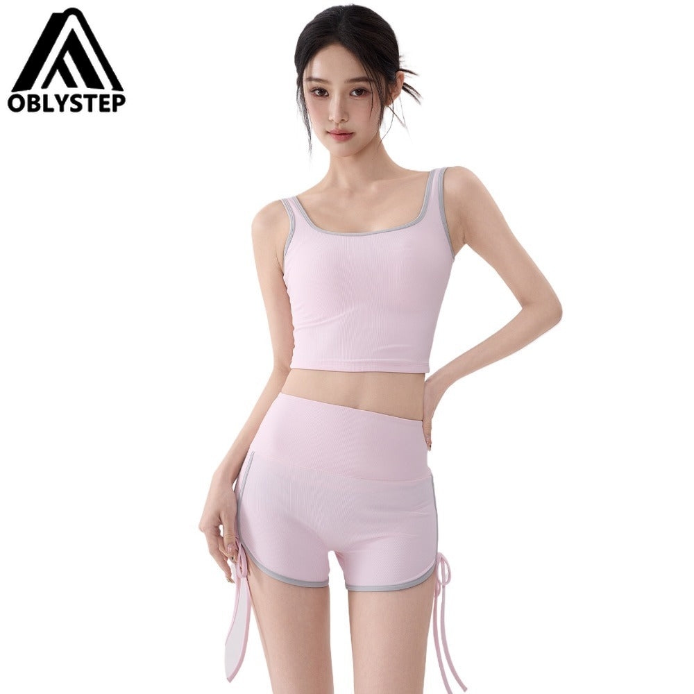Women's Padded Backless Yoga Set