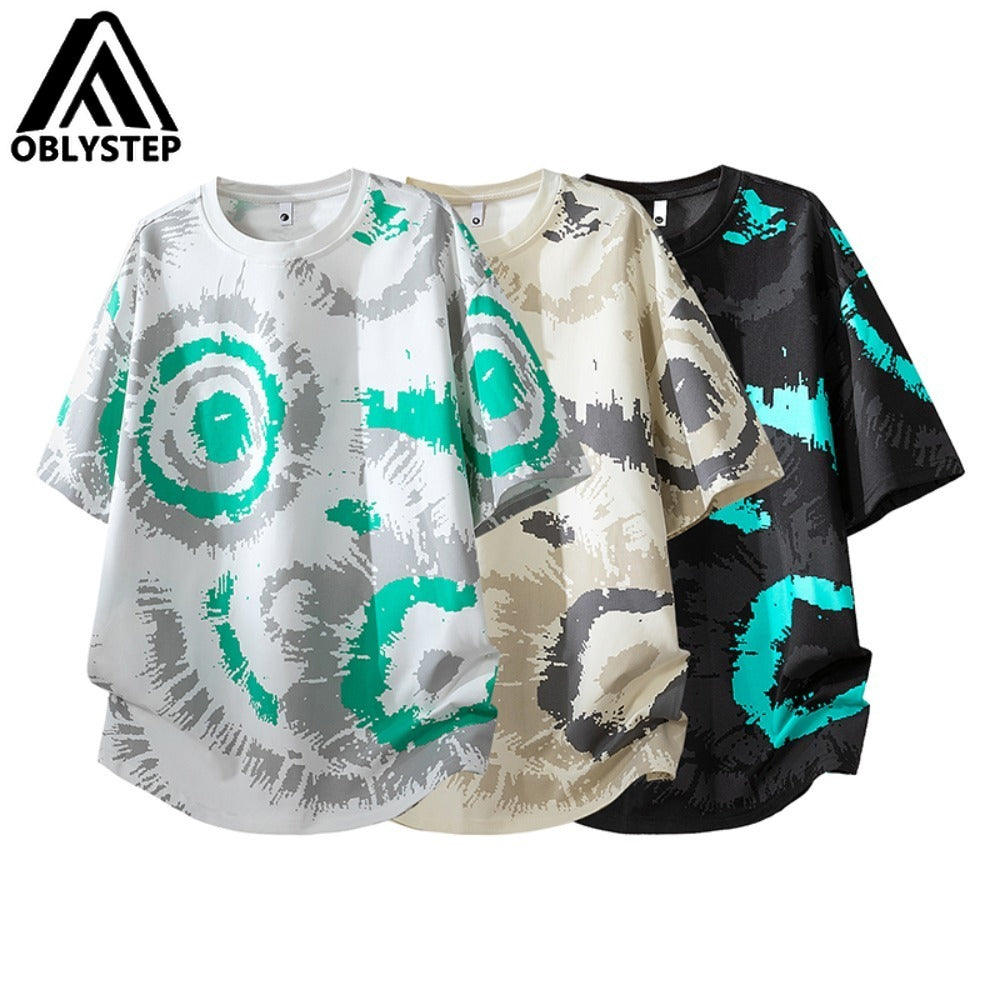 Men's Plus Size Camo Half Tee