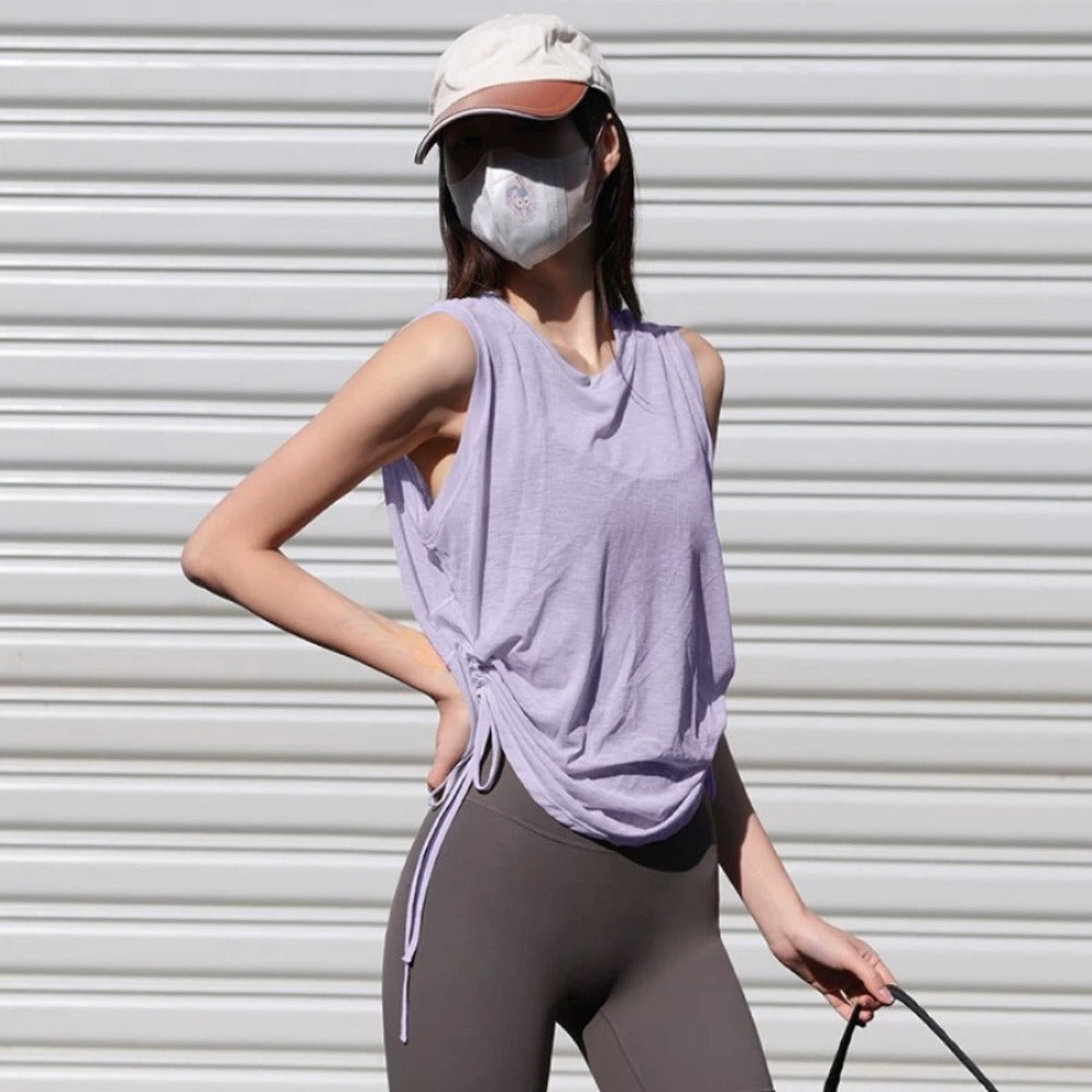 Women's Drawstring Loose Tank