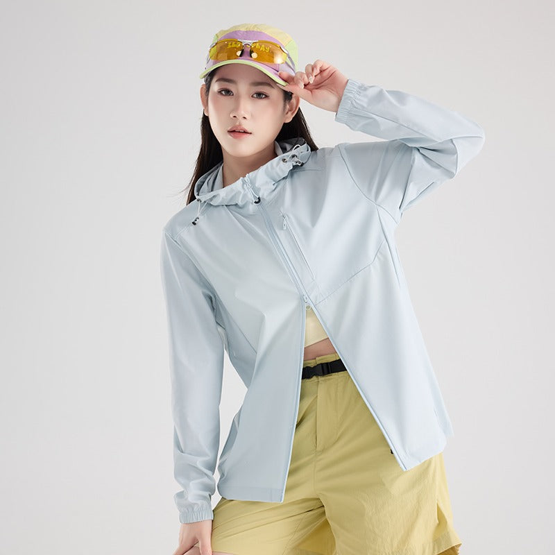 Unisex Ice Silk Cooling Sun Hoodie | UPF50+ Breathable Stretch | Outdoor Fishing Hiking Skin Coat