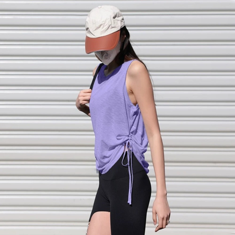 Women's Drawstring Loose Tank