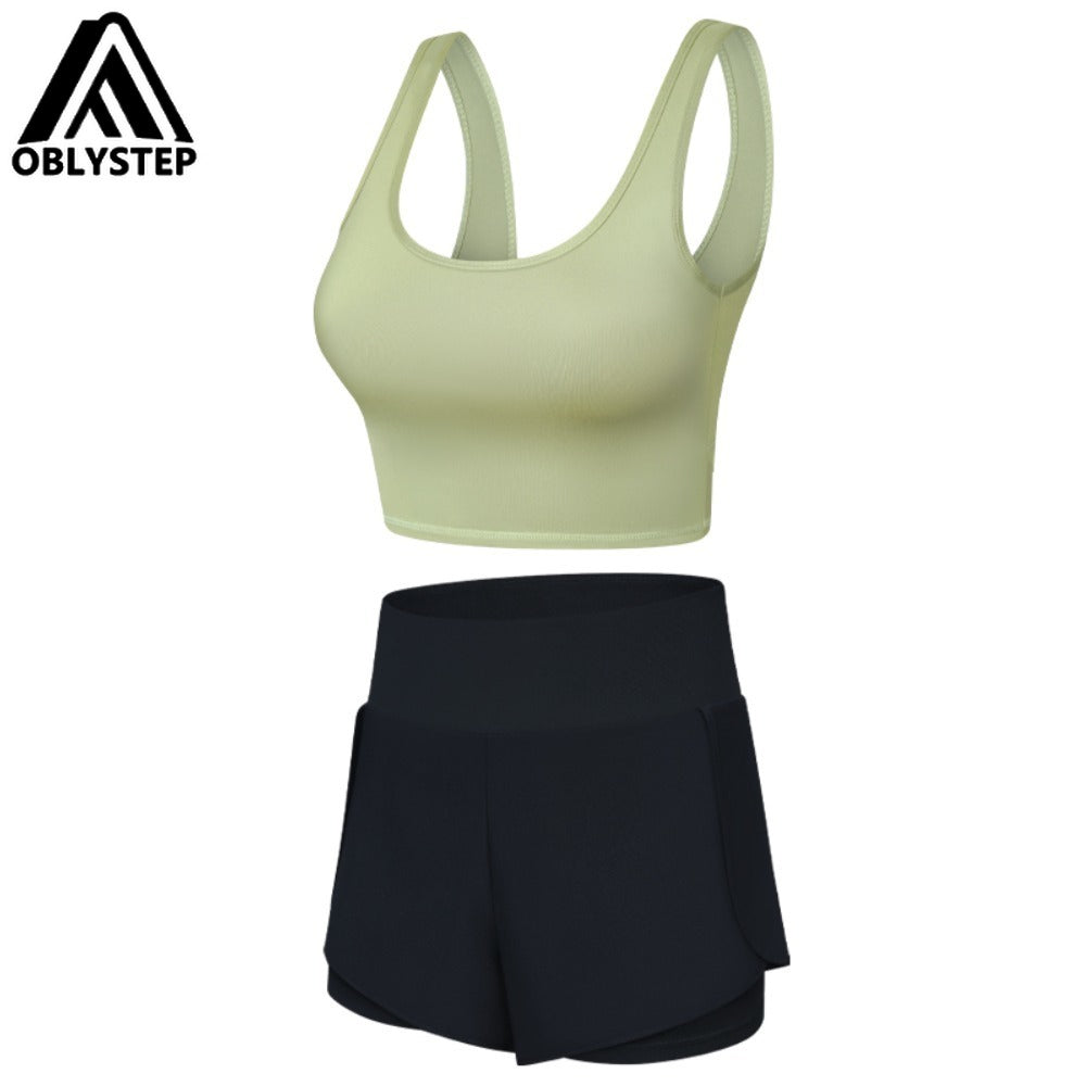 Women's Faux 2-in-1 Yoga Set