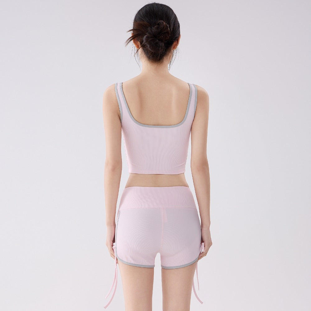 Women's Padded Backless Yoga Set