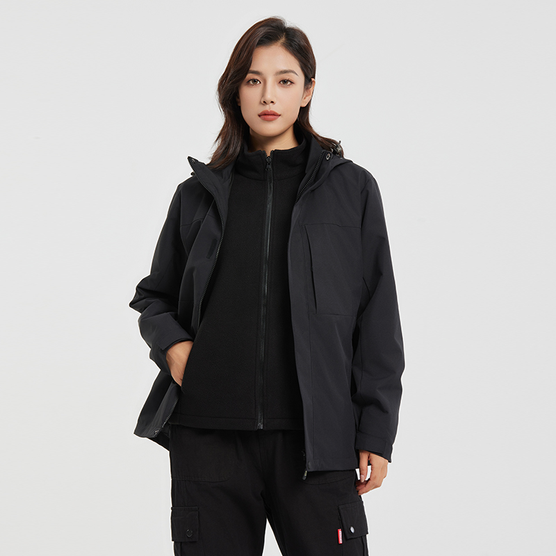 3-in-1 Waterproof Soft Shell Jacket with Detachable Fleece – Windproof & Warm