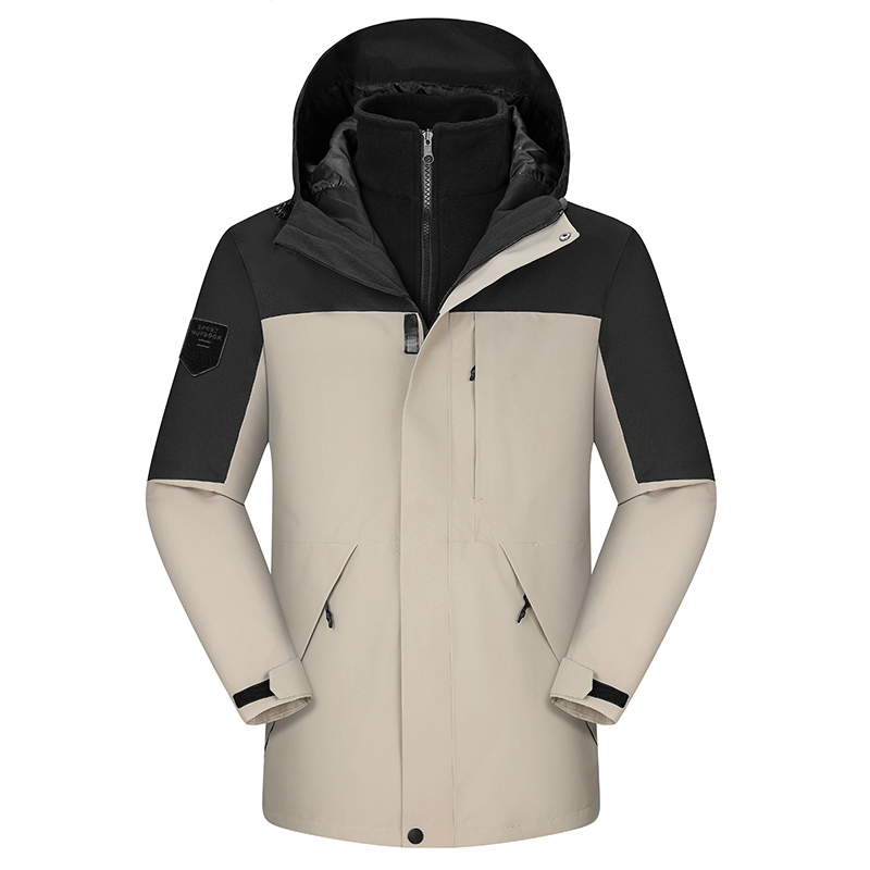 Unisex 3-in-1 Waterproof Ski Jacket - Detachable Trendy & Warm for Couples