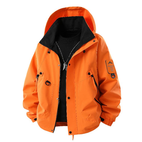 Couple Outdoor Cargo Jacket | Windproof & Waterproof Shell | Hiking & Cycling Coat