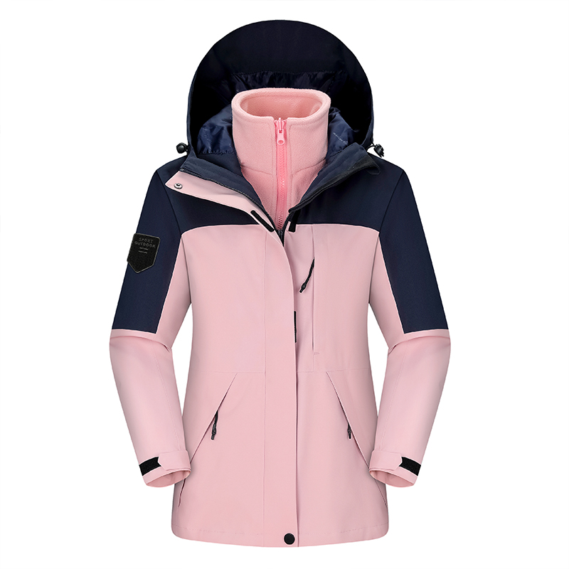 Unisex 3-in-1 Waterproof Ski Jacket - Detachable Trendy & Warm for Couples