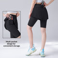 Women's Faux 2-in-1 Capri Pants