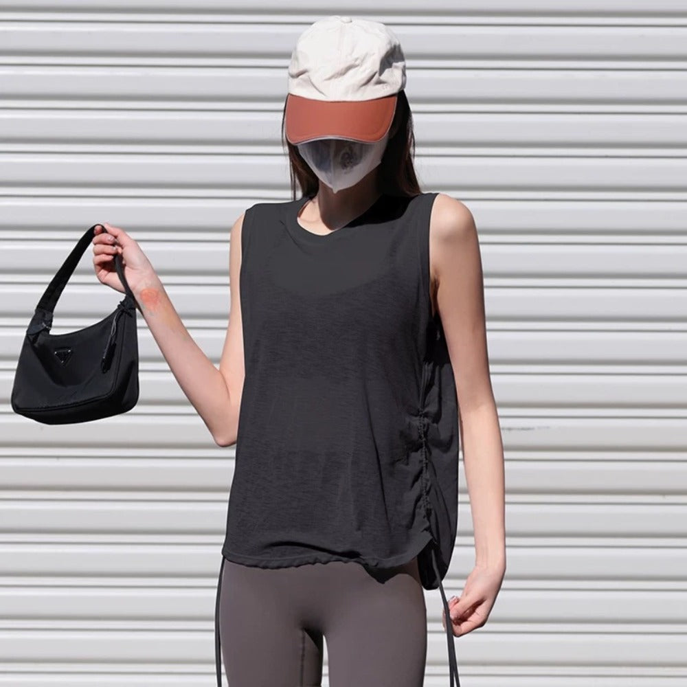 Women's Drawstring Loose Tank