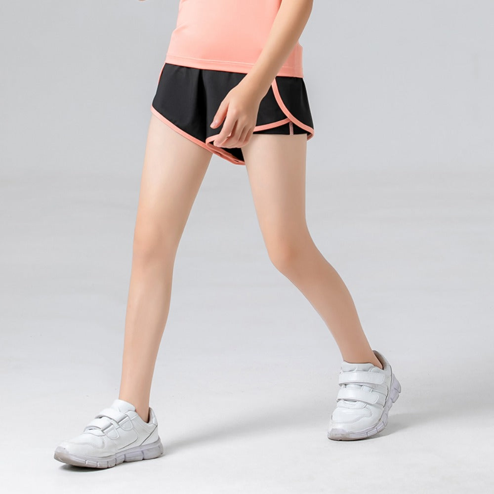 Girls' Faux 2-in-1 Yoga Shorts