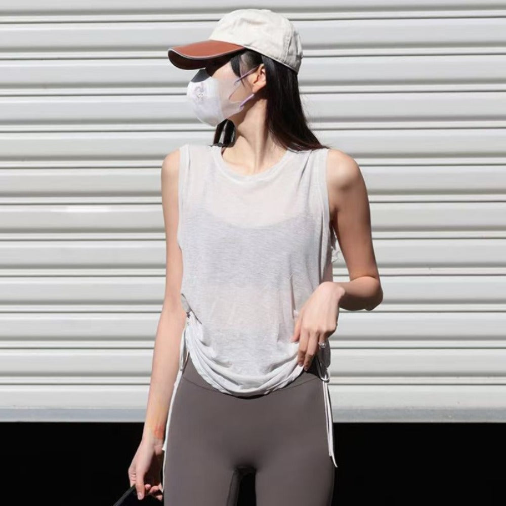 Women's Drawstring Loose Tank