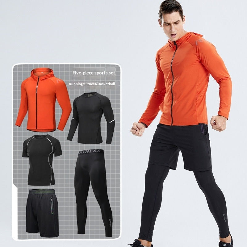Men's 5-Piece Workout Clothes Set