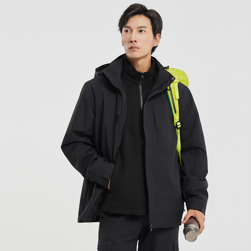 Veste Softshell Imperméable 3-en-1 avec Polaire Amovible – Coupe-Vent & Chaude