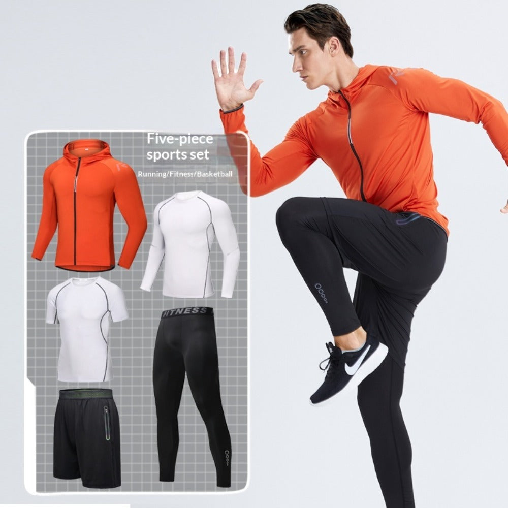 Men's 5-Piece Workout Clothes Set